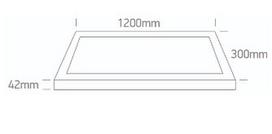 40W LED paviršinė panelė, balta, 120x30cm, CCT
