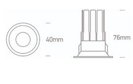 6W LED įleidžiamas šviestuvas, baltas, 3000K