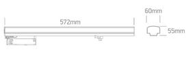 30W LED linijinis šviestuvas į 3 fazių bėgelį, baltas, 3000/3500/4000K
