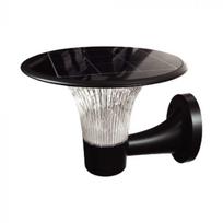 15W LED sieninis lauko šviestuvas su saulės baterija ir judesio davikliu, juodas, 4000/6000K