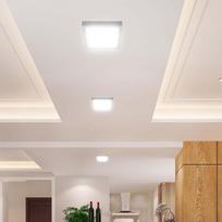 12W LED paviršinė panelė, kvadratinė, balta, 3000K
