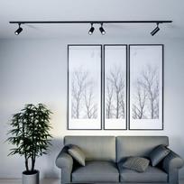 15W LED šviestuvas į 3 fazių bėgelius, juodas, 4000K, SAMSUNG LED chip