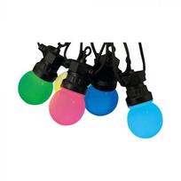 15x0,5W LED lempučių girlianda, RGB, 13m, IP44