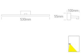 14W LED sieninis vonios šviestuvas, baltas, 3000K, IP44