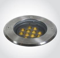 12x1,5W LED įleidžiamas į žemę lauko šviestuvas, plieno sp., 3000K, IP67, reguliuojamas šviesos kampas