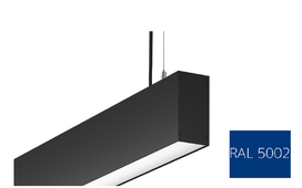 95W LED pakabinamas linijinis šviestuvas PROFILITE 60 DOUBLE, mėlynu korpusu, 3000K