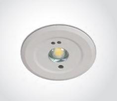 1,5W LED įleidžiamas avarinis šviestuvas, baltas, avariniu režimu gali veikti iki 3h