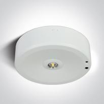 3W LED paviršinis avarinis šviestuvas, baltas, avariniu režimu gali veikti iki 3h