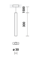 10W LED šviestuvas TUBE į magnetines sistemas INSIGHT, baltas, 4000K