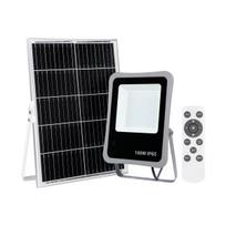 100W LED prožektorius su saulės baterija BARES, pilkas, 4000K