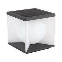 8W LED įkraunamas lauko šviestuvas su saulės baterija, juodos/baltos sp., 3000K, IP65