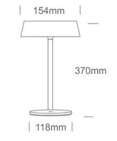 2W LED įkraunamas stalo šviestuvas, baltas, 3000K, dimeriuojamas, IP44