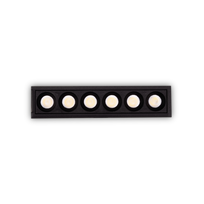 10W LED įleidžiamas linijinis šviestuvas LIKA, juodas, 3000K