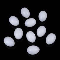 10 vnt. balto kieto plastiko kieto balandžių kiaušinių manekeno netikrų kiaušinių perėjimo reikmenys 2.5cm x 3.5cm
