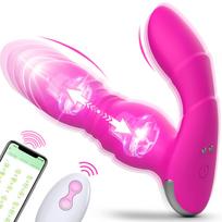 SuperLove Thrusting Wearable Panty Vibrator with App & Remote Control Pink