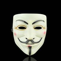 Kaukė "Vendetta / Anonymous" - Gelsva su eyeliner