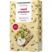 Sėklų krekeriai su jūros druska THE BEGINNINGS, 80 g