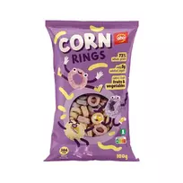 Kukurūzų užkandis CORN RINGS, 100 g