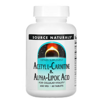 Source Naturals Acetyl L-Carnitine & Alpha-Lipoic Acid 650 mg 60 tab