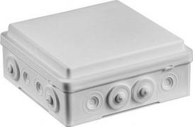 NPP130 Surface junction box 130x52x130 mm, with 4 grommets, halogen free, self-extinguishing, IP54, UV 35390002 | 5907813235610