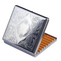 Metalinis cigarečių dėklas, sidabrinis