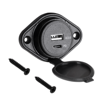 USB+USB tipo C automobilinis įkroviklis su greito įkrovimo ir maitinimo tiekimo funkcija