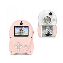 Skaitmeninis fotoaparatas Shona KCP04 2in1 Kids Video/Photo Camera Full HD 1080p and Thermal printer + 2pcs rolls Pink