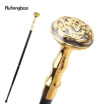 Apvalus žiedinis totemo reljefas vaikščiojimo lazda Madinga lazda Gentleman Crosier Knob vaikščiojimo lazda 93 cm