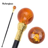 Rudas stiklas Vilkas auksinė lazdelė madinga dekoratyvinė lazda Gentleman Elegant Cosplay Cane Crosier 93cm