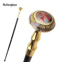 Raudonojo Kryžiaus laisvųjų mūrininkų masonų totemo reljefas vaikščiojimo lazda Mados lazda Gentleman Crosier Knob vaikščiojimo lazda 93 cm