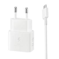 Samsung originalus įkroviklis Type C + kabelis Type C į Type C PD 3A 25W GaN EP-T2510XWEGEU juodos spalvos blister pakuotė