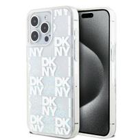Apple iPhone 15 Pro Max DKNY dėklas Liquid Glitter Big Logo (DKHCP15XLCPEPT) baltos spalvos