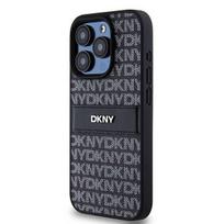 Apple iPhone 15 Pro DKNY odinis dėklas Mono Stripe & Metal Logo (DKHCP15LPRTHSLK) juodos spalvos
