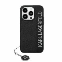 Apple iPhone 15 Pro Max Karl Lagerfeld dėklas Saffiano Rhinestones & Charm (KLHCP15XPSAKDGCK) juodos spalvos
