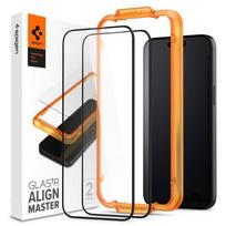 Apsauginis stiklas telefonui Apple iPhone 15 Spigen ALM Glass FC 2-pack juodos spalvos krašteliu