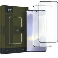 Apsauginis stiklas telefonui Samsung Galaxy S24 HOFI Glass Pro+ 2-pack juodos spalvos krašteliu
