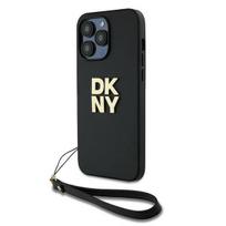 Apple iPhone 14 Pro Max DKNY Hardcase Wrist Strap Stock Logo (DKHCP14XPBSWSK) dėklas telefonui juodos spalvos