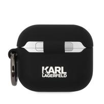 Karl Lagerfeld 3D Logo NFT Karl and Choupette silikoninis dėklas ausinėms AirPods 3 juodos spalvos