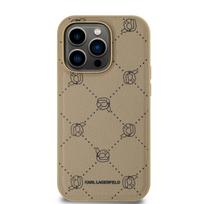 Karl Lagerfeld PU Karl Heads Pattern MagSafe dėklas telefonui Apple iPhone 14 Pro Max Beige