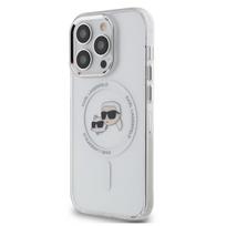 Karl Lagerfeld IML K&CH Heads Metal Frame MagSafe dėklas telefonui Apple iPhone 15 Pro skaidrus