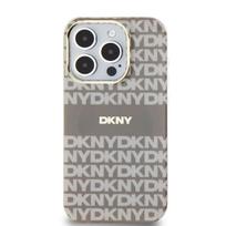 DKNY PC/TPU Repeat Pattern Tonal Stripe Magsafe dėklas telefonui Apple iPhone 14 Pro Max Beige