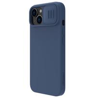 Nillkin CamShield Silky Magnetic silikoninis iPhone 14 Plus dėklas telefonui, mėlynos spalvos