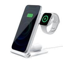 Nillkin PowerTrio 3in1 belaidis įkroviklis Apple Watch baltos spalvos (MFI)