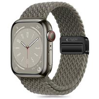 Apyrankė Apple Watch 4 / 5 / 6 / 7 / 8 / 9 / SE / Ultra 1 / 2 (42 / 44 / 45 / 49 mm) Tech-Protect Nylonmag Olive pilkos spalvos