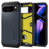 Google Pixel 9 Pro XL Spigen Tough Armor Metal Slate dėklas telefonui juodos spalvos