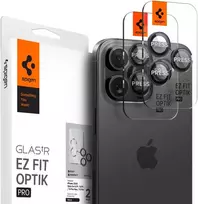 Spigen OPTIK.TR ”EZ FIT” CAMERA PROTECTOR 2-PACK iPhone 14 Pro / 14 Pro Max / 15 Pro / 15 Pro Max / 16 Pro / 16 Pro Max / 17 Pro / 17 Pro Max Black
