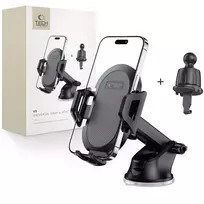 Tech-Protect V5 automobilinis telefono laikiklis for cockpit / air vent – juodos spalvos