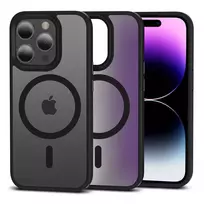 Tech-Protect MagMat MagSafe Apple iPhone 15 Pro Max – matte dėklas telefonui juodos spalvos