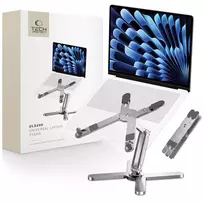 Tech-Protect ULS200 universalus stovas nešiojamiems kompiuteriams iki 16″ – sidabrinės spalvos