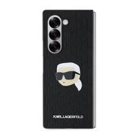 Karl Lagerfeld PU Saffiano Monogram Karl Head Samsung Galaxy Z Fold6 dėklas telefonui juodos spalvos
